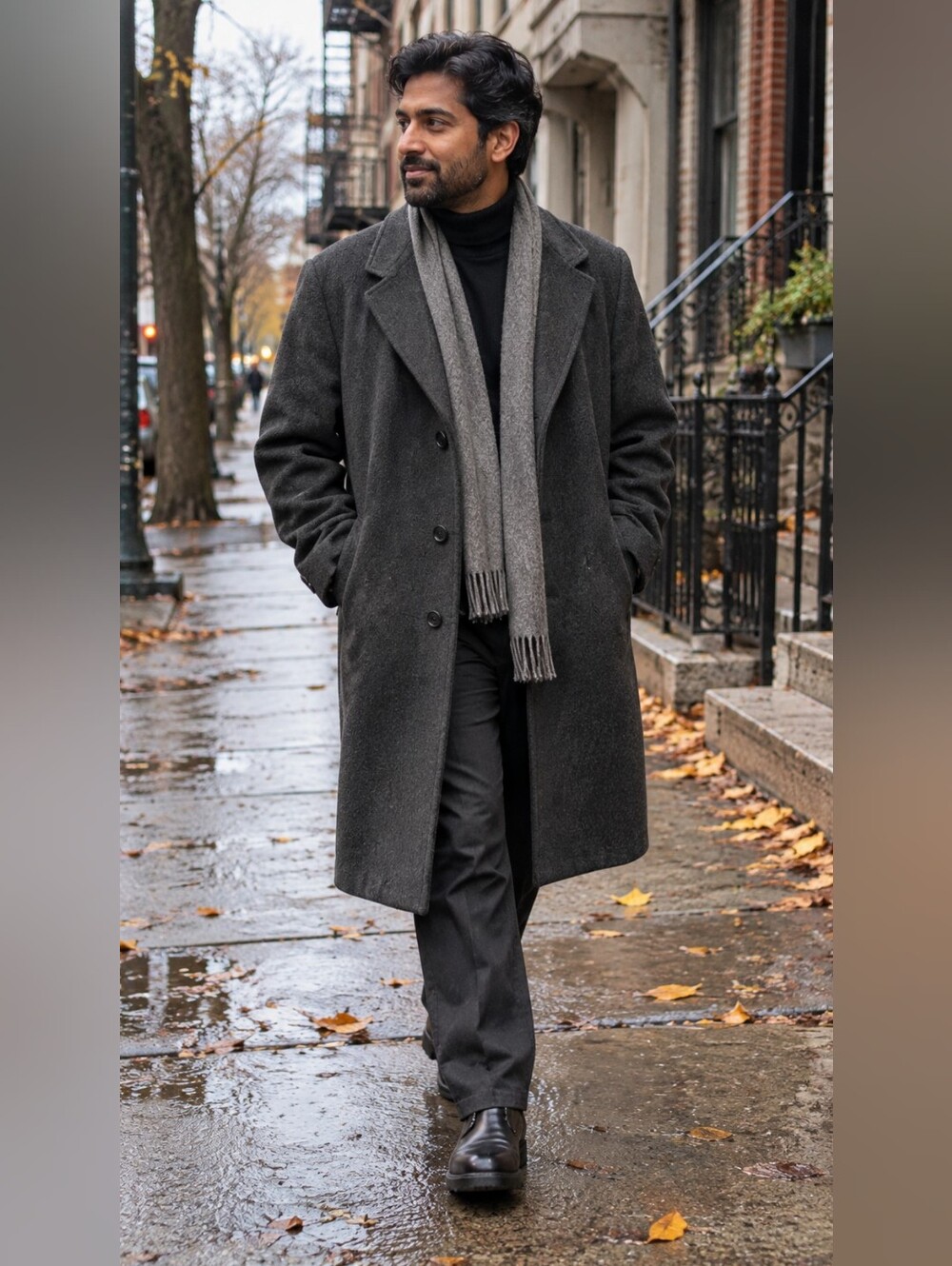 Vintage Paul Adrian Wool Cashmere Overcoat Made in Canada Men's M
